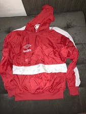 VTG 80  s UMBRO SOCCER HOODED WINDBREAKER PULLOVER SMALL