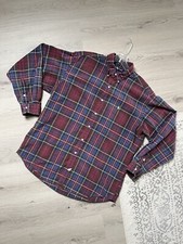 Polo Ralph Lauren Mens Shirt Large Long Sleeve Button Up Plaid Cowboy Western