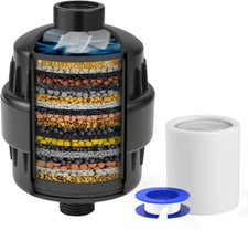 BESy High Output Shower Filter Multi-Stage Hard Water Filtering Removes Chlorine