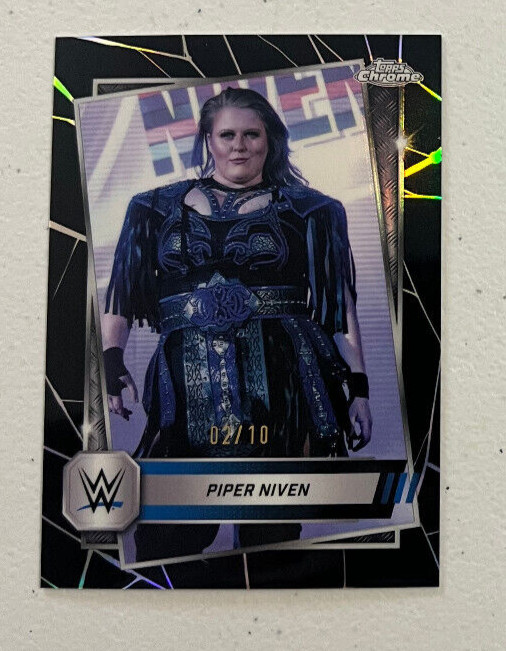 2025 Topps Chrome WWE Piper Niven #152 Black Refractor #02/10 Card