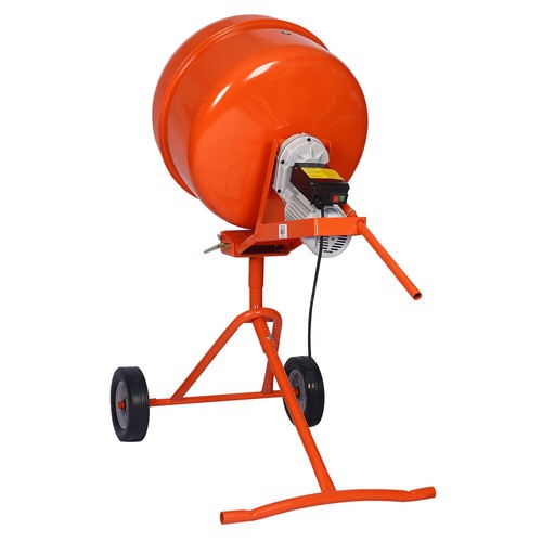 5.0 Cu.Ft. Portable Concrete Mixer Electric Cement Mixer 1/2 HP Drive Motor - Picture 4 of 11