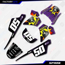 Purple Spark Racing Graphics Kit fits Yamaha PW50 Decal Sticker PW 50 All Years