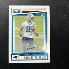2022 Panini Score Rookie Signatures Auto #398 Charleston Rambo RC MIAMI PANTHERS