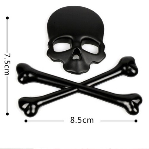 3D Metal Skull Skeleton Styling Car Motorcycle Truck Emblem Badge Sticker Decal - Picture 11 of 24