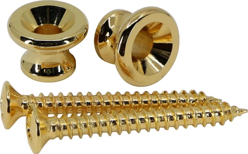 Strap Buttons with Gold Finish set of 2 - Made in the USA