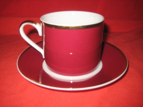 Cup and Saucer Sia Collection Marked Collectible RED Vintage Retro Tea (RARE) - Picture 4 of 11