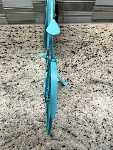 Vintage Look, Bicycle Clock, Mantle, Shelf Paris Teal - 第 5/8 張圖片