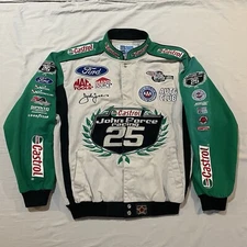 Vintage John Force GTX NASCAR Jacket Castrol Mens Medium JH Design