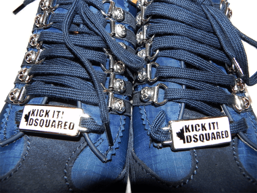 DSQUARED2 SNEAKERS STRIPED NYLON & SUEDE KICK IT Active Shoes 40 - 7 US Trainer - Picture 8 of 11