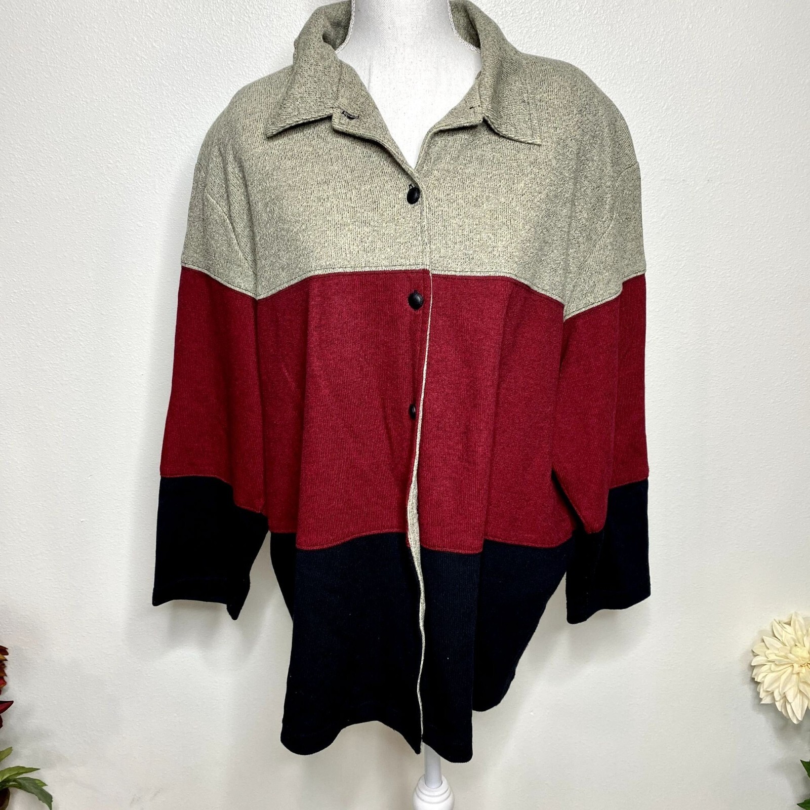 Teddi Color Block Button Front Shacket - image 1