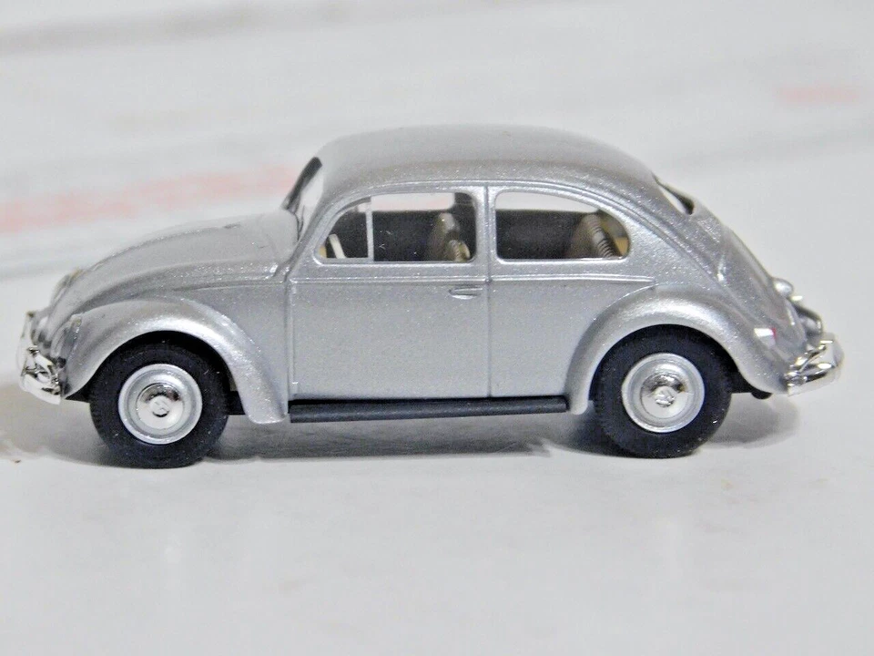 Volkswagen Busch 52999 1/87 ventana ovalada 1955 Beetle modelo de exportación plateado metálico Foto 2 de 4