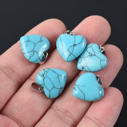 Lote de 2 colgantes de dijes de piedras preciosas naturales para fabricación de collares de joyería - Imagen 29 de 49