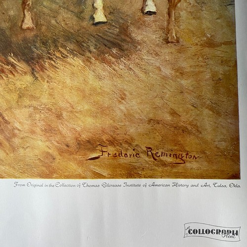 Victory Dance Frederic Remington 1962 poster from original Native Americans USA - Picture 7 of 10