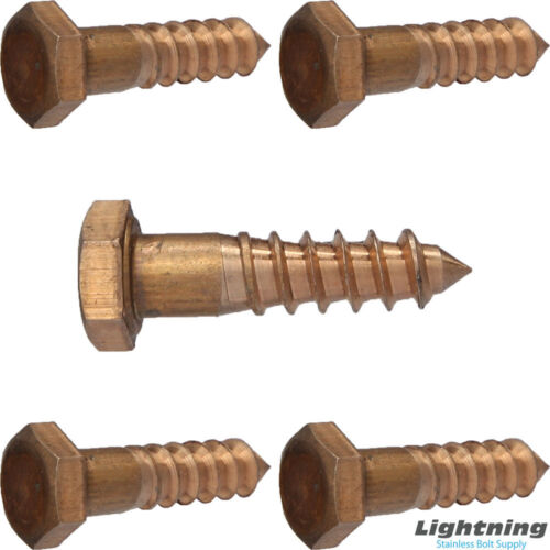 Lag Screw Bolt Hex Head Silicon Bronze Grade 651 1/2" x 3-1/2" Qty 15