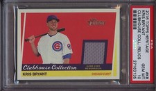 2016 Topps Heritage Clubhouse Collection Relics Kris Bryant PSA 10 Gem Pop 7