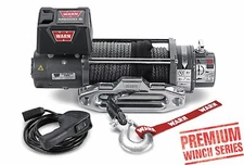 WARN 87800 M8000-S 8000 lb Premium Series Winch 4.8HP 100 3/8 Synthetic Rope