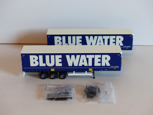 Roco H0 77387 2x Sattelauflieger Blue Water, Ladegut ohne Wagen, neuwertig | Condition: Gebraucht