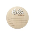New ListingBaby Announcement Sign, 5.9 Inch Wooden Hello World Newborn Sign Birth