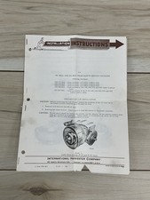 Vintage 1963 International Harvester Oil Seal Wear Sleeve Instruction Sheet