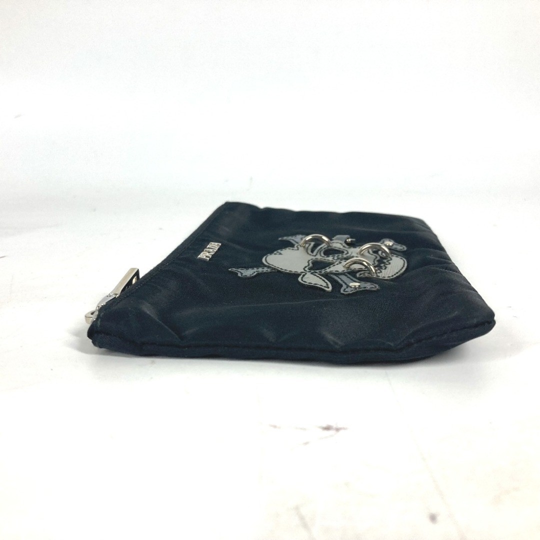 PRADA skull 2M1214 makeup pouch cosmetic pouch clutch bag pouch nylon black thumbnail 4