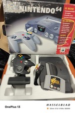 Nintendo 64 Console - Grey Boxed With All Leads And Zelda Ocarina Game