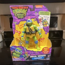 Playmates Toys Leonardo Ninja Shouts Action Figure TMNT Mutant Mayhem Talking S