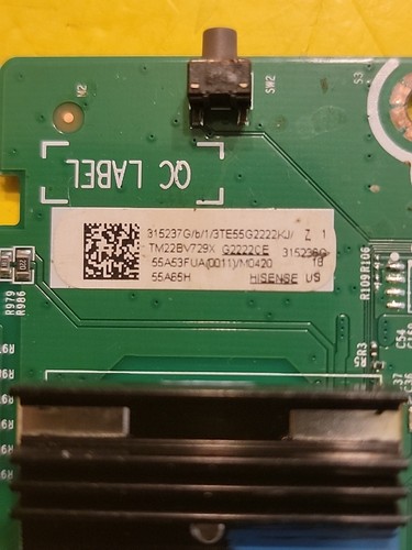 HISENSE 55A65H MAIN BOARD/POWER BOARD RSAG7.820.12366/ROH - Picture 4 of 4