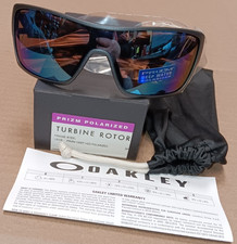 Oakley TURBINE ROTOR Steel POLARIZED Deep Water Prizm H20 Sunglass OO9307-09.