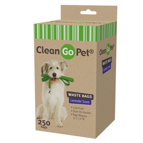 Lavender Scent Doggy Waste Bags, 250-Count, Quick-Tie Handles Poop Bags - Picture 2 of 5