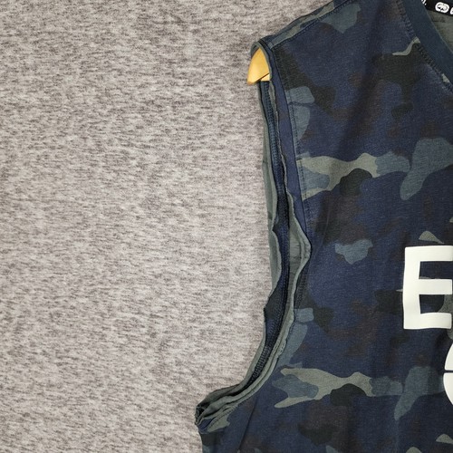Ecko Unltd Shirt Mens Size XL Blue Camo Sleeveless Tank Tee - Picture 4 of 10