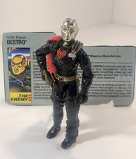 VINTAGE GI JOE ARAH COBRA DESTRO V2 1988 COMPLETO DI CARD HASBRO