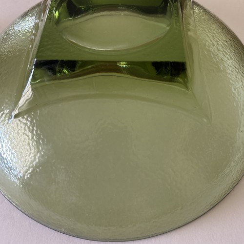 Hazel Atlas Bowl Avocado Green Square Bottom Vintage MCM Large (chip) & Small - Picture 13 of 16