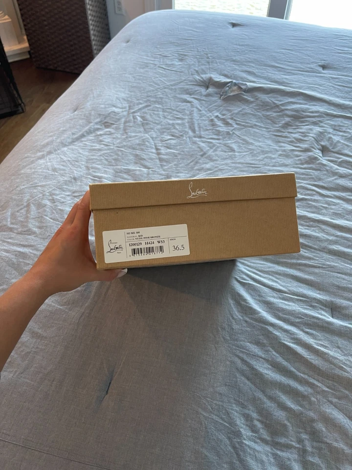 Sandalias Christian Louboutin So Me 100 mm con tiras - Talla 36,5 Nuevas sin caja Beige Foto 3 de 4