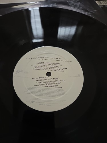 George Michael -Listen Without Prejudice UK 1990 Epic 1st Press Vinyl LP + Inner - Picture 6 of 6