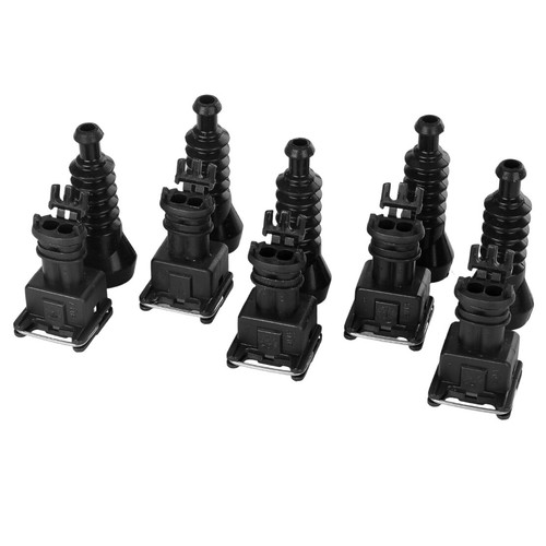 5x Fuel Injector Plug + 5x Sealed Boots Protector fit for Bosch Jetronic EV1 New - Picture 1 of 9