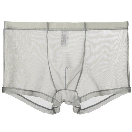 Mens See Through Underwear Sexy Mesh Pants Transparent Boxer Underpant L~2XL - Picture 9 of 18