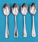 4-Reed & Barton OLDE ENGLISH HAMMERED Stainless TEASPOONS 6 3/8"