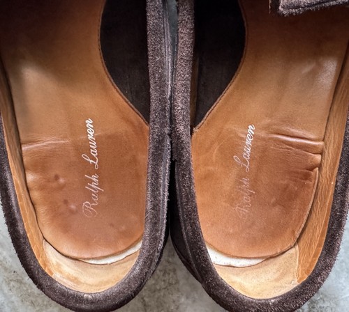 Ralph Lauren Purple Label 9 D Halbschuhe Quasten Schuhe Wildleder dunkelbraun - Bild 9 von 10
