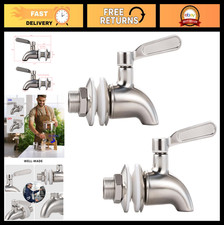 Stainless Steel Beverage Dispenser Spigot, Lead-Free Faucet for Drink Dispenser,