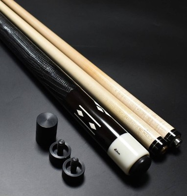 Vintage Schon Custom cue Bob Runde 1980s Lizard Leather Pool