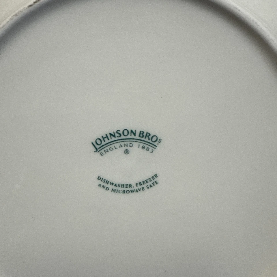 Johnson Bros. England Old Britain Castle Red Christmas Tree Bread Cake 8” Plate - Image 3 of 3