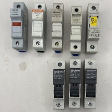 Lot Of 8 Assorted 1 Pole Fuse Holders Of Various Brands