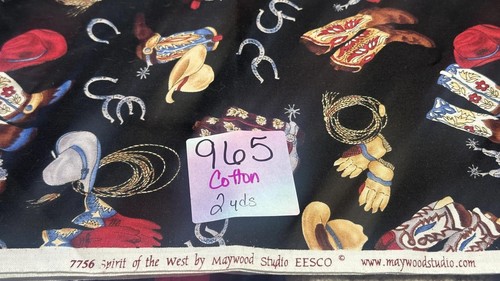 Vintage Cowboy-Themed Fabric - Maywood Studio - 2 Yards