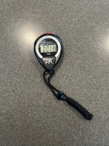 Vintage Stop Watch Split Timer Clock Water Resistant D⭐️ Logo Rad! Free Ship - Afbeelding 1 van 5