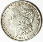 1884 O $1 Morgan Silver One Dollar US Coin AU