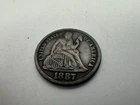 1887-S San Francisco Mint Silver Seated Liberty Dime Nice Details -D50