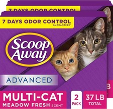 Advanced Multi-Cat Clumping Cat Litter Meadow Fresh Scent Pack of 2 18.5 Pounds 1.23 per pound