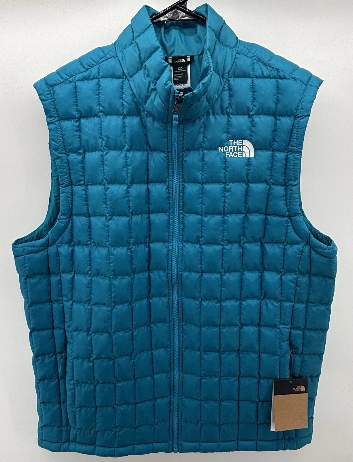 The North Face Men's L, XL Alkaline Blue Quilted Thermoball ECO Insulated Vest