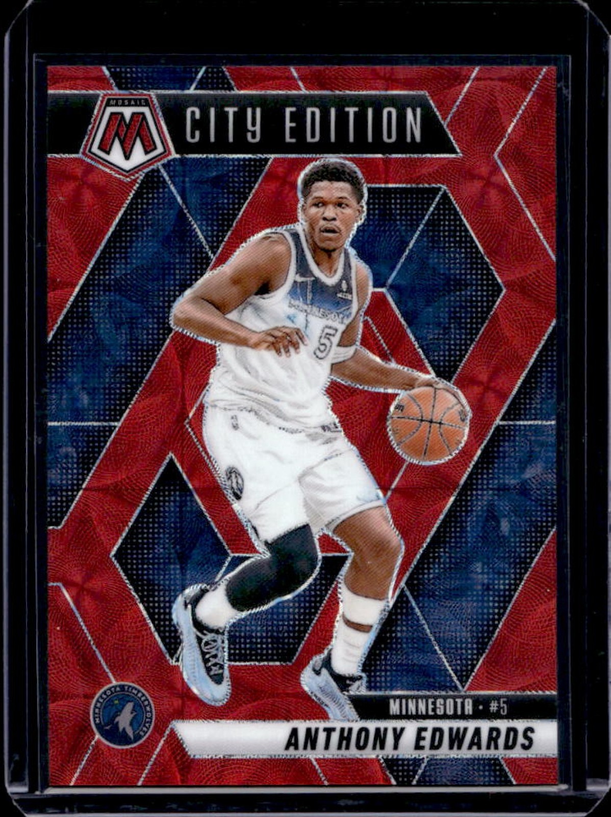 2024-25 Mosaic Anthony Edwards International Red City Edition #34/75