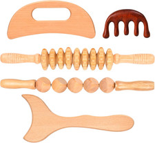 5 in 1 Wood Therapy Massage Tools Lymphatic Drainage Massager Maderoterapia Kit
